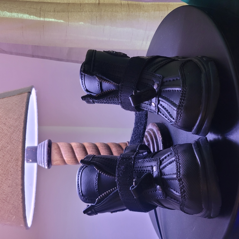 Ralph Lauren Black Rain & Snow Boots with Glossy Finish